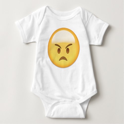 Angry Face Emoji Baby Bodysuit