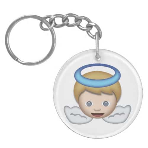 Baby Angel Emoji Keychain