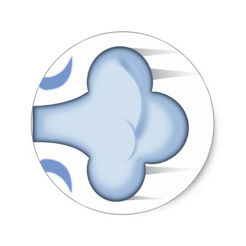 Dash Symbol Emoji Classic Round Sticker