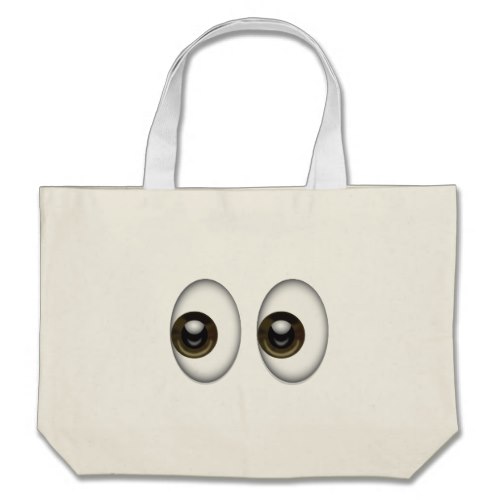 Eyes Emoji Large Tote Bag