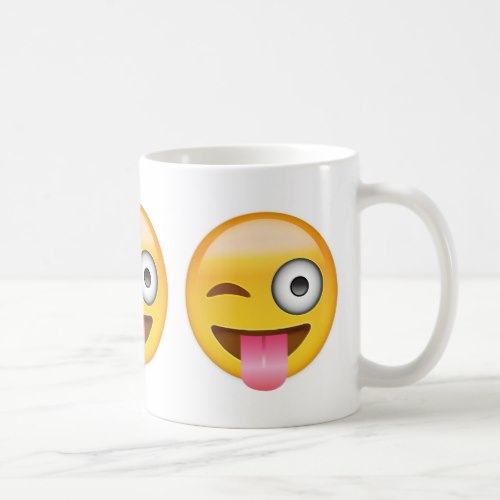Face With Stuck Out Tongue And Winking Eye Emoji Coffee Mug