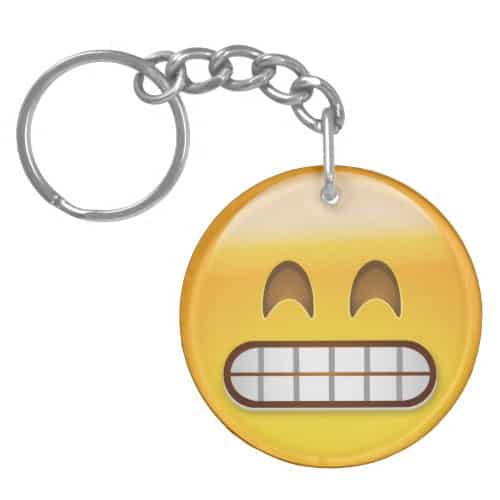 Grinning Face With Smiling Eyes Emoji Keychain