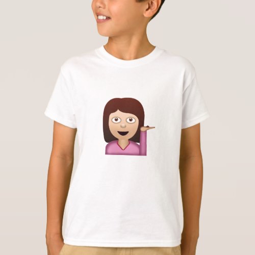 Information Desk Person Emoji T-Shirt for Kids