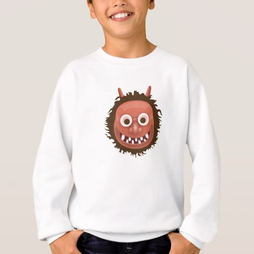 Japanese Ogre Emoji Sweatshirt for Kids