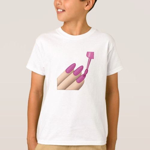 Kids Nail Polish Emoji T Shirt