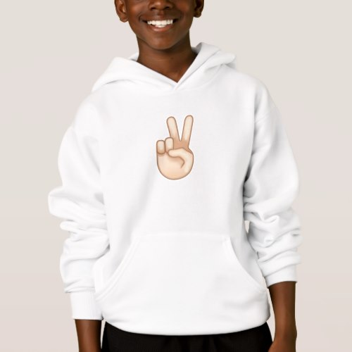 Victory Hand Emoji Hoodie for Kids
