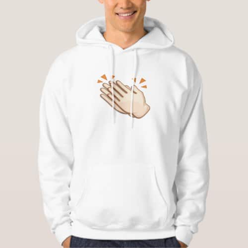 Clapping Hands Sign Emoji Hoodie for Men