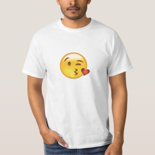 Face Throwing A Kiss Emoji T-Shirt for Men