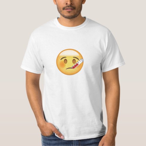 Face With Thermometer Emoji T-Shirt for Men