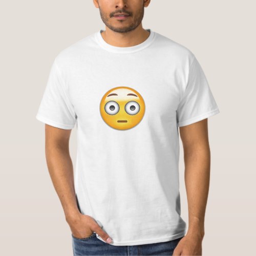 Flushed Face Emoji T-Shirt for Men