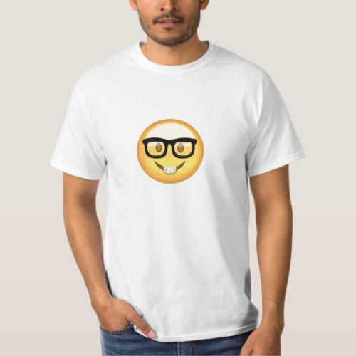 Nerd Face Emoji T-Shirt for Men
