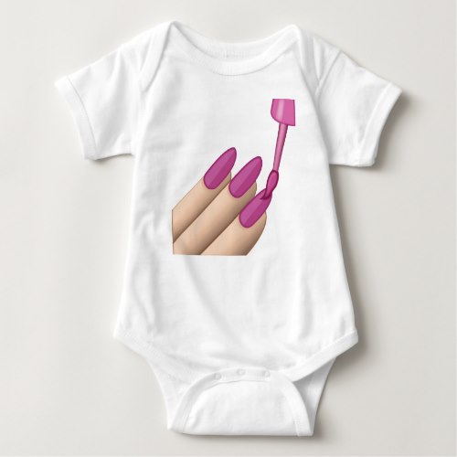 Nail Polish Emoji Baby Bodysuit