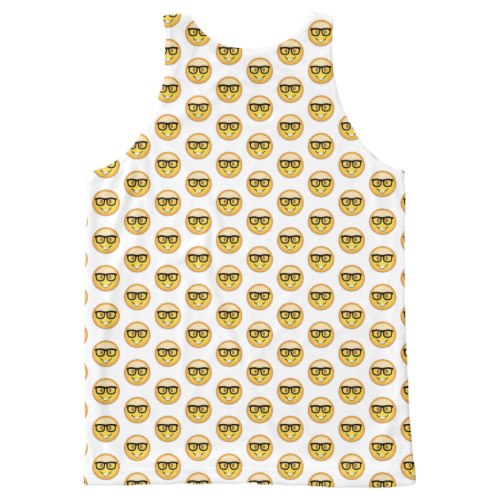 Nerd Face Emoji All-Over-Print Tank Top