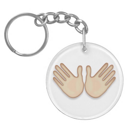 Open Hands Sign Emoji Keychain