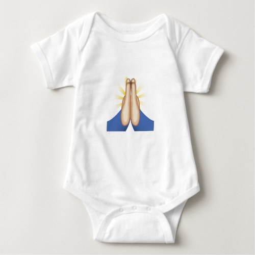 Person With Folded Hands Emoji Baby Bodysuit