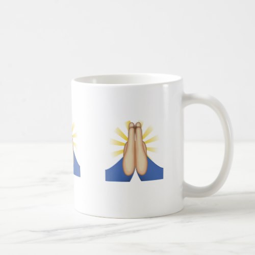 Person With Folded Hands Emoji Coffee Mug