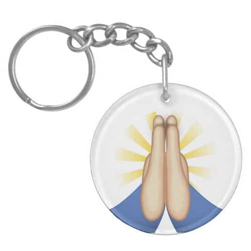 Person With Folded Hands Emoji Keychain