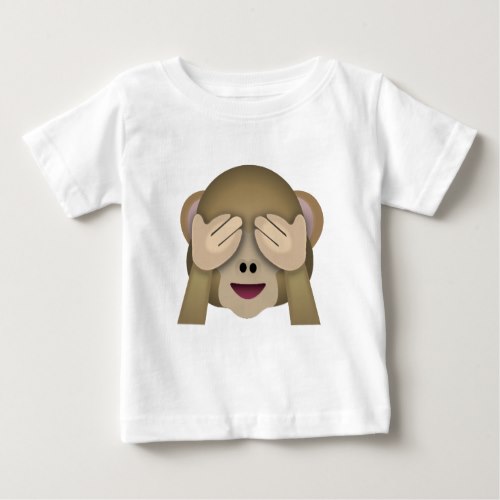 See No Evil Monkey Emoji Baby T-Shirt