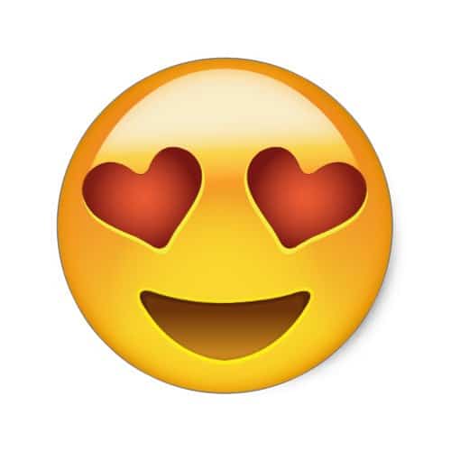 smiling face heart shaped eyes - EmojiPrints