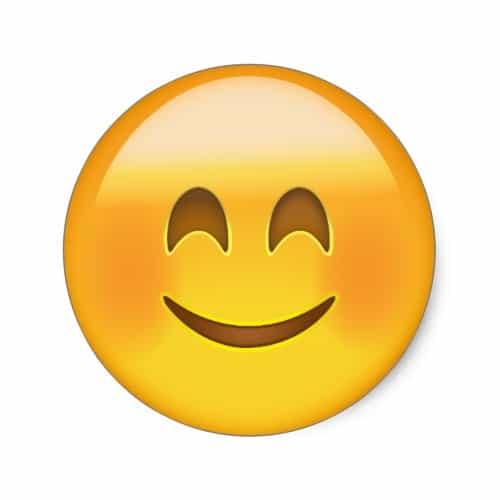 Smiling Face With Smiling Eyes Emoji Classic Round Sticker - EmojiPrints