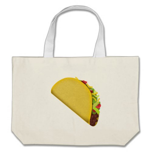 Taco Emoji Large Tote Bag