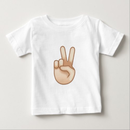 Victory Hand Emoji Baby T-Shirt - EmojiPrints