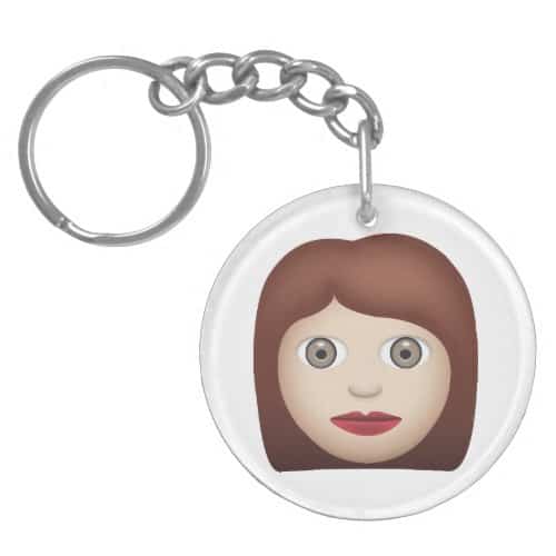 Woman Emoji Keychain