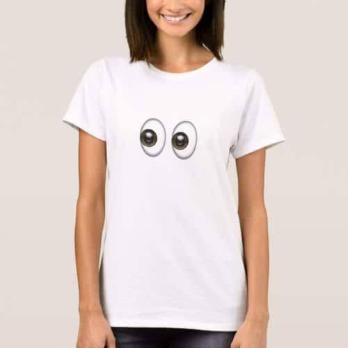 Eyes Emoji T-Shirt for Women