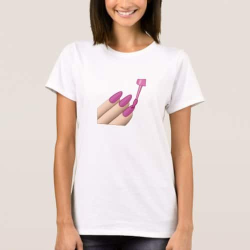 Nail Polish Emoji T-Shirt for Women